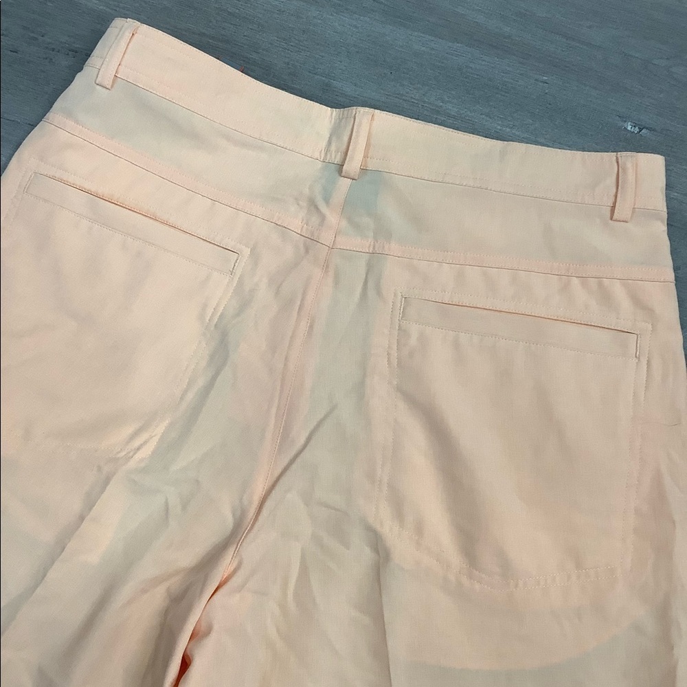 Women's Par 4 Golf 32 Large 12 - 14 Chino Khakis Shorts Bermuda Peach Stretch - Picture 3 of 11
